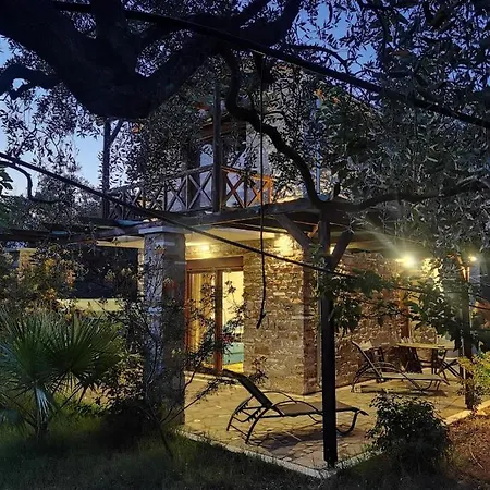 Elea Stone In Organic Quiet Olive Grove, Prinos, Thassos Villa *